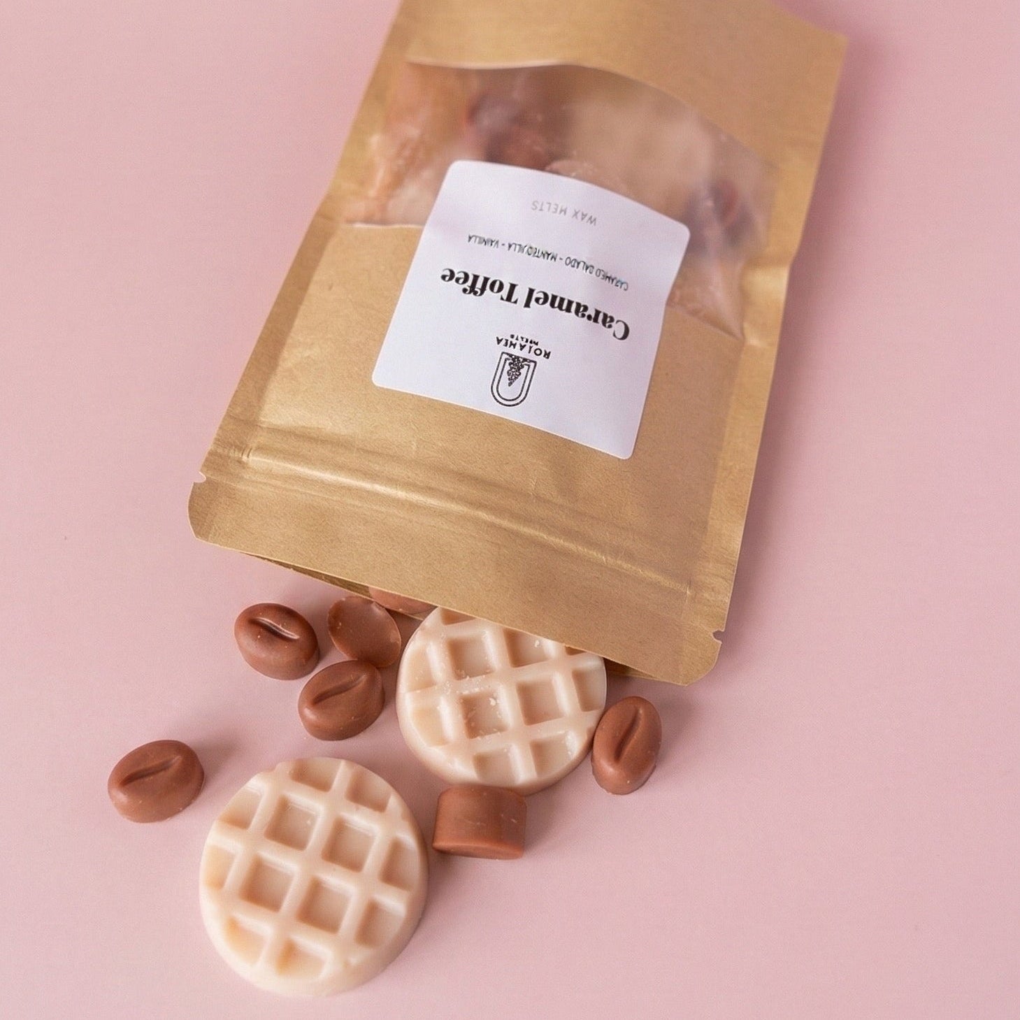 Bolsita wax melts 60gr aroma caramel toffee solaina candles