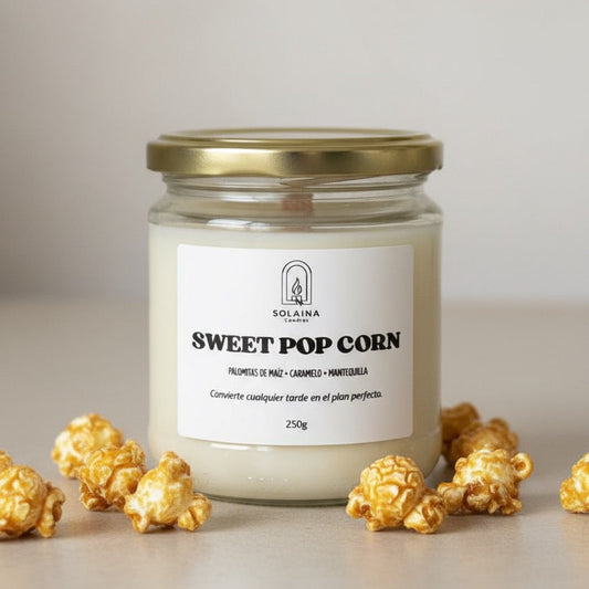 Vela aromática soja Palomitas caramelo mantequilla solaina candles