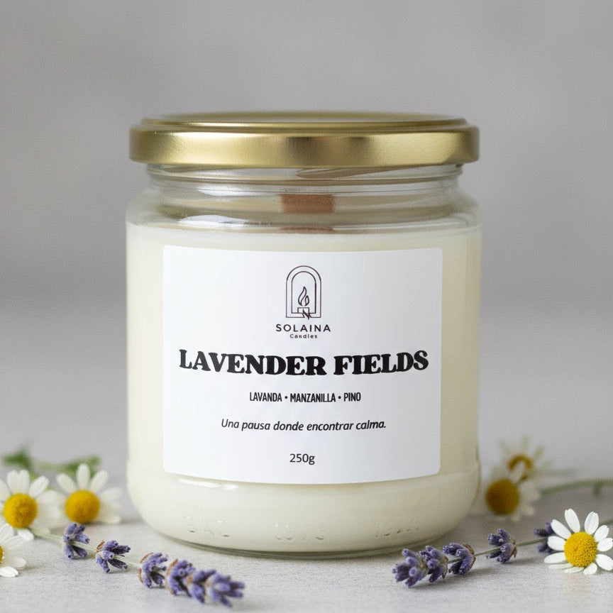 Vela aromática soja Lavanda manzanilla solaina candles